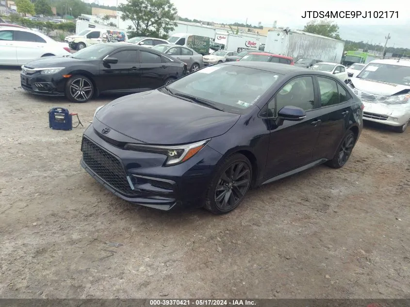 2023 Toyota Corolla Se VIN: JTDS4MCE9PJ102171 Lot: 39370421