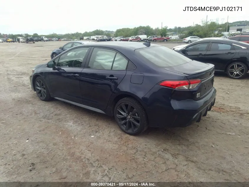 2023 Toyota Corolla Se VIN: JTDS4MCE9PJ102171 Lot: 39370421