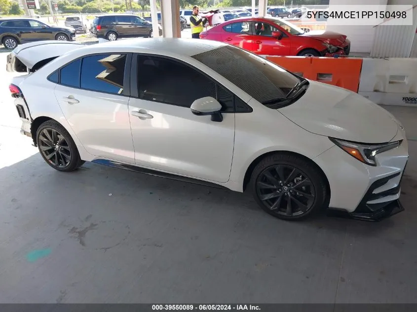 2023 Toyota Corolla Se VIN: 5YFS4MCE1PP150498 Lot: 39550089