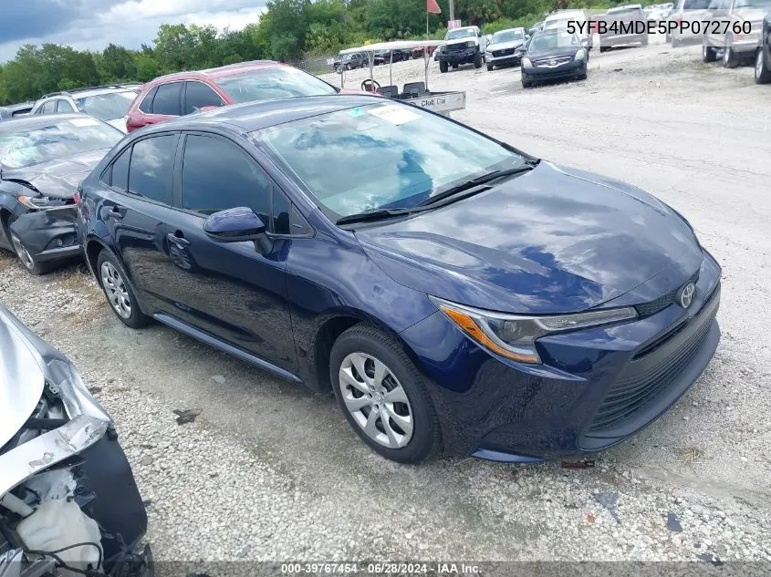 5YFB4MDE5PP072760 2023 Toyota Corolla Le