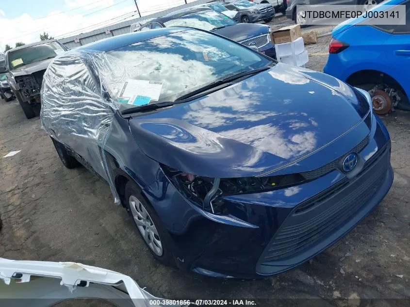 2023 Toyota Corolla Hybrid Le VIN: JTDBCMFE0PJ003141 Lot: 39801856