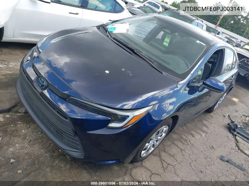 2023 Toyota Corolla Hybrid Le VIN: JTDBCMFE0PJ003141 Lot: 39801856