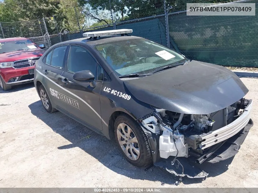 2023 Toyota Corolla Le VIN: 5YFB4MDE1PP078409 Lot: 40262453