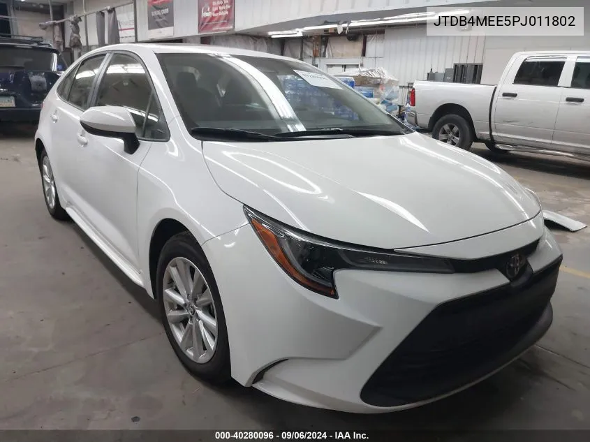 2023 Toyota Corolla Le VIN: JTDB4MEE5PJ011802 Lot: 40280096