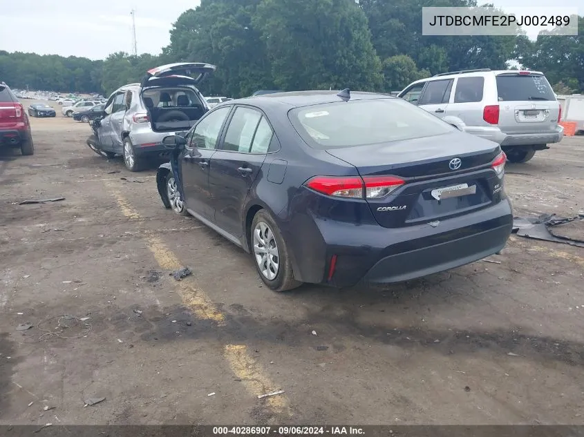 2023 Toyota Corolla Hybrid Le VIN: JTDBCMFE2PJ002489 Lot: 40286907