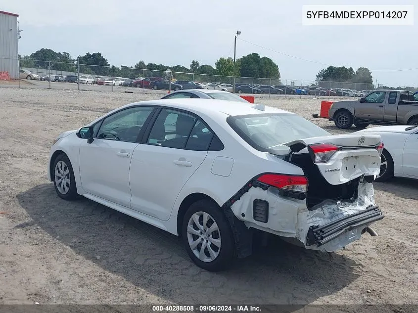 2023 Toyota Corolla Le VIN: 5YFB4MDEXPP014207 Lot: 40288508