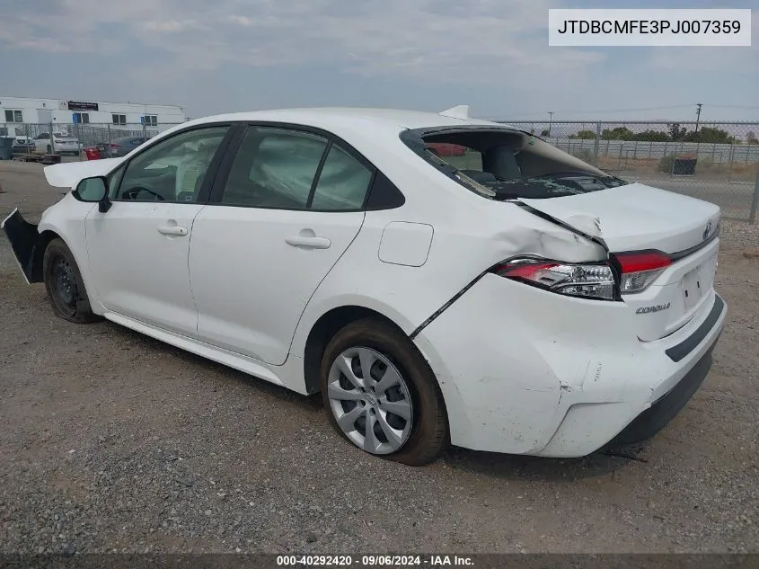 2023 Toyota Corolla Hybrid Le VIN: JTDBCMFE3PJ007359 Lot: 40292420