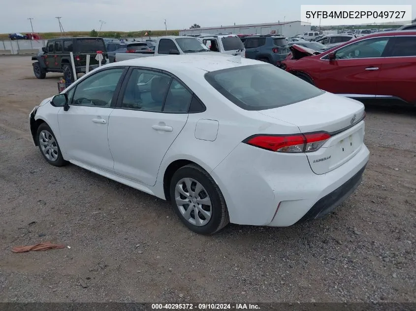 2023 Toyota Corolla Le VIN: 5YFB4MDE2PP049727 Lot: 40295372