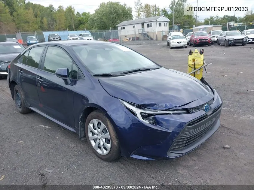 2023 Toyota Corolla Hybrid Le VIN: JTDBCMFE9PJ012033 Lot: 40295578