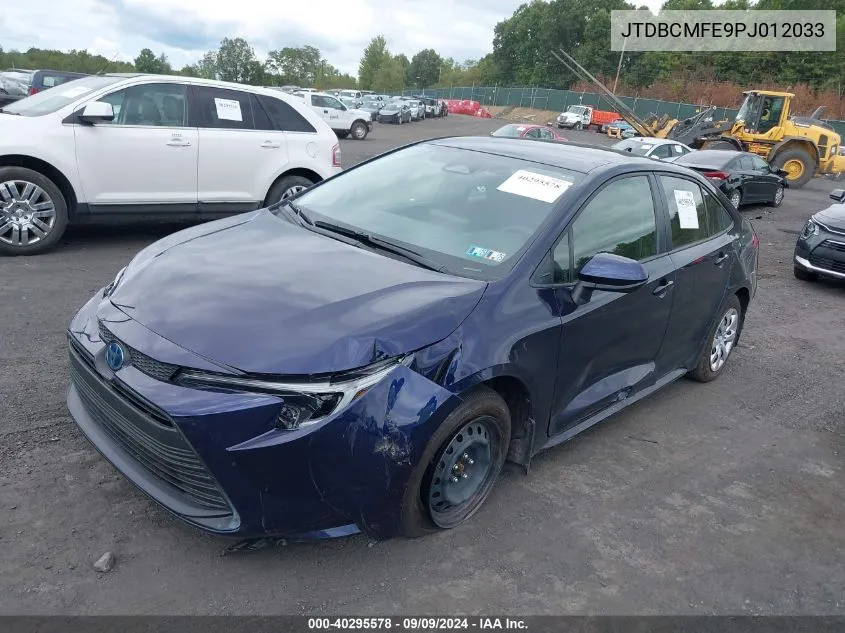 2023 Toyota Corolla Hybrid Le VIN: JTDBCMFE9PJ012033 Lot: 40295578