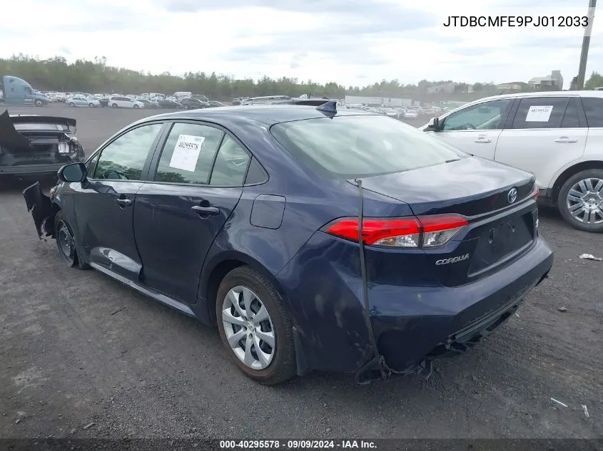 2023 Toyota Corolla Hybrid Le VIN: JTDBCMFE9PJ012033 Lot: 40295578