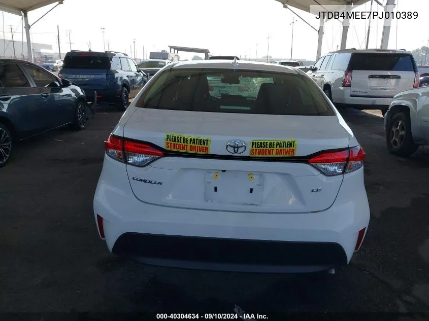 2023 Toyota Corolla Le VIN: JTDB4MEE7PJ010389 Lot: 40304634