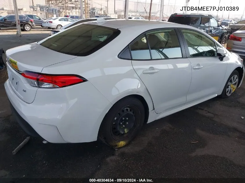 2023 Toyota Corolla Le VIN: JTDB4MEE7PJ010389 Lot: 40304634