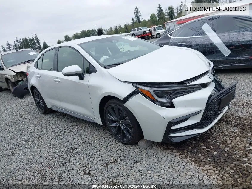 2023 Toyota Corolla Hybrid Se VIN: JTDBCMFE5PJ003233 Lot: 40345762