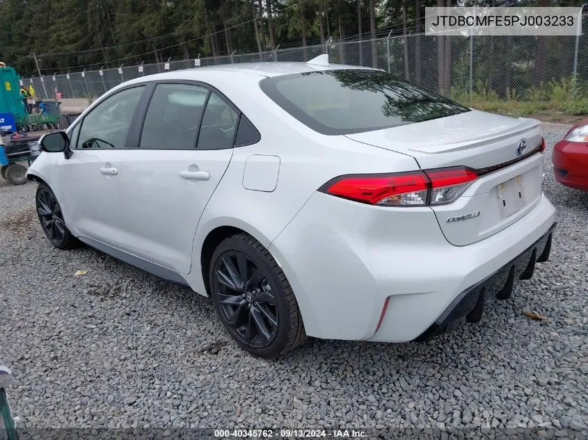 2023 Toyota Corolla Hybrid Se VIN: JTDBCMFE5PJ003233 Lot: 40345762