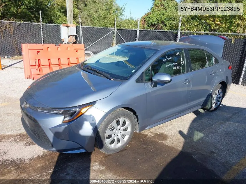 2023 Toyota Corolla Le VIN: 5YFB4MDE3PP023895 Lot: 40458272