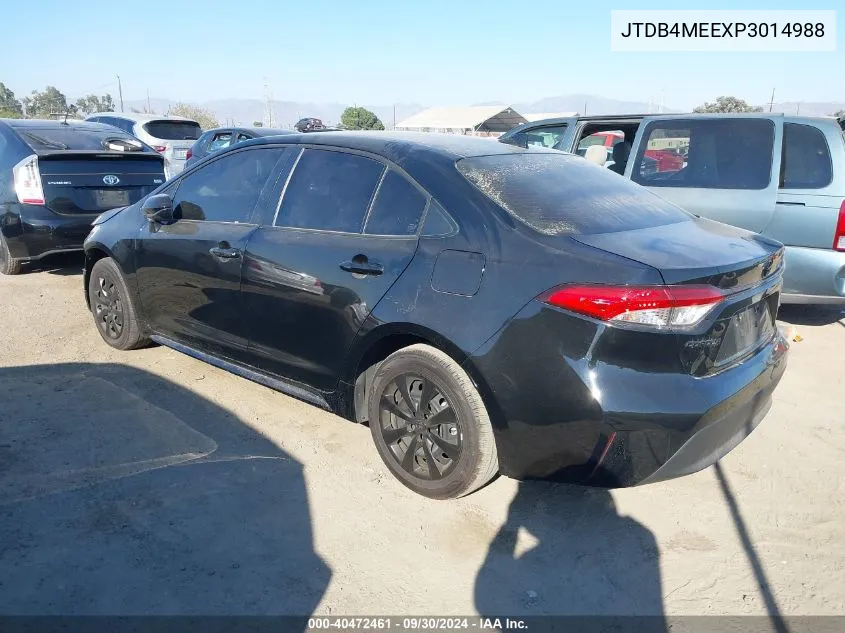 2023 Toyota Corolla Le VIN: JTDB4MEEXP3014988 Lot: 40472461