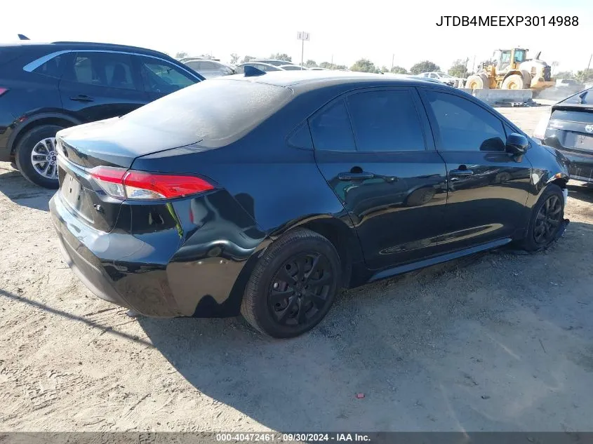 2023 Toyota Corolla Le VIN: JTDB4MEEXP3014988 Lot: 40472461