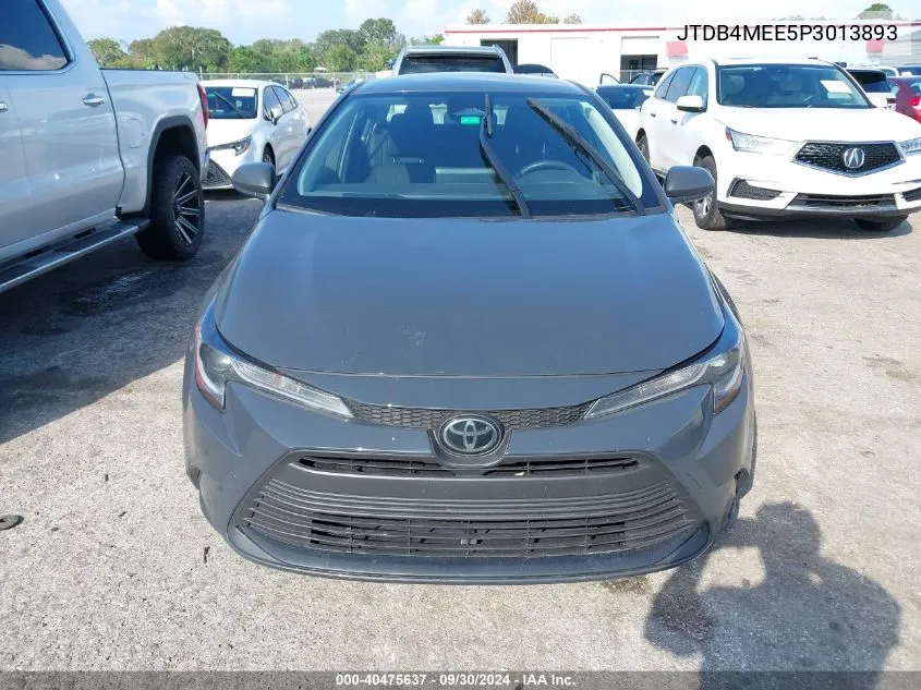 2023 Toyota Corolla Le VIN: JTDB4MEE5P3013893 Lot: 40475637