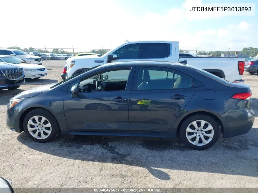 2023 Toyota Corolla Le VIN: JTDB4MEE5P3013893 Lot: 40475637