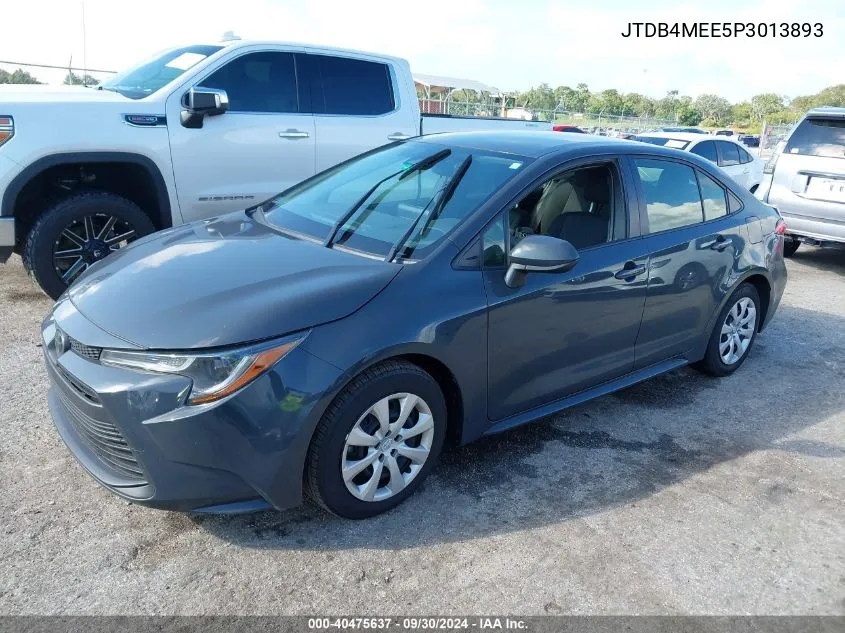 2023 Toyota Corolla Le VIN: JTDB4MEE5P3013893 Lot: 40475637