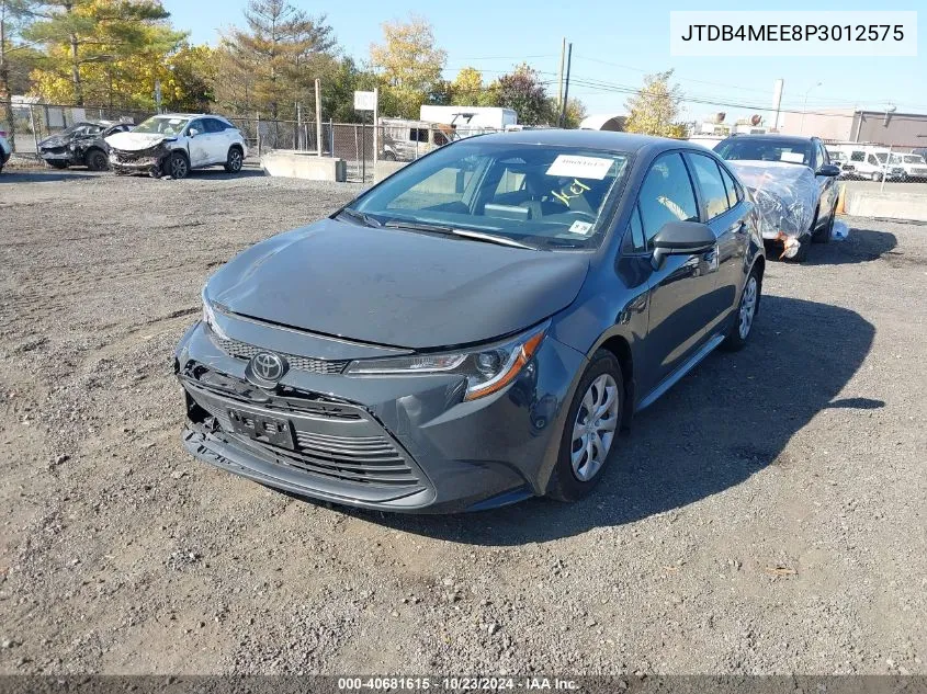 2023 Toyota Corolla Le VIN: JTDB4MEE8P3012575 Lot: 40681615