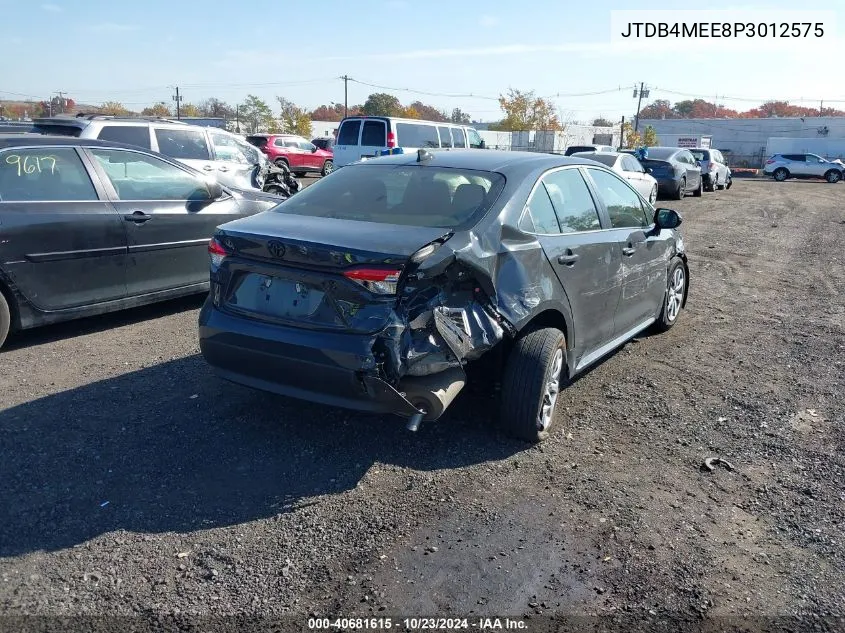 2023 Toyota Corolla Le VIN: JTDB4MEE8P3012575 Lot: 40681615