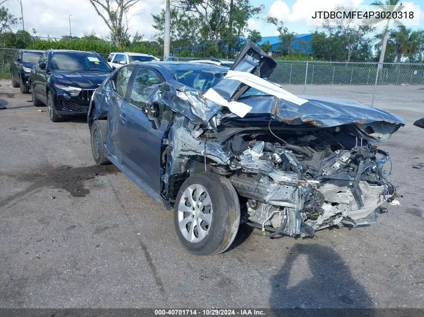 2023 Toyota Corolla Hybrid Le VIN: JTDBCMFE4P3020318 Lot: 40701714