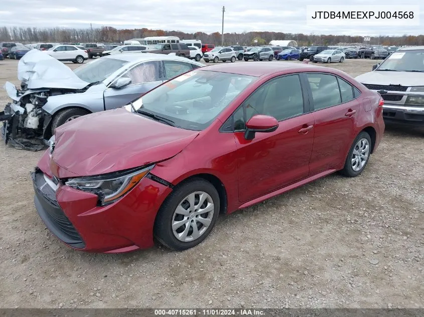 2023 Toyota Corolla Le VIN: JTDB4MEEXPJ004568 Lot: 40715261