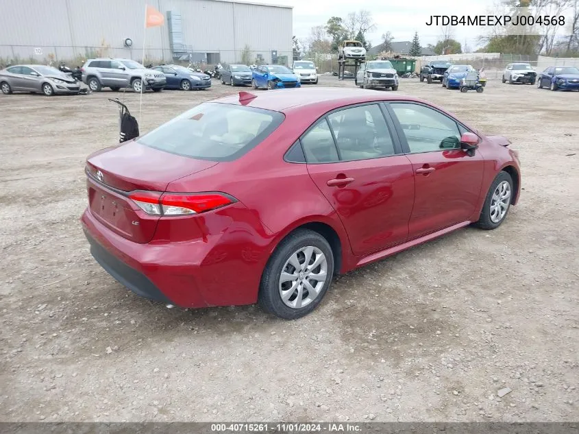 2023 Toyota Corolla Le VIN: JTDB4MEEXPJ004568 Lot: 40715261