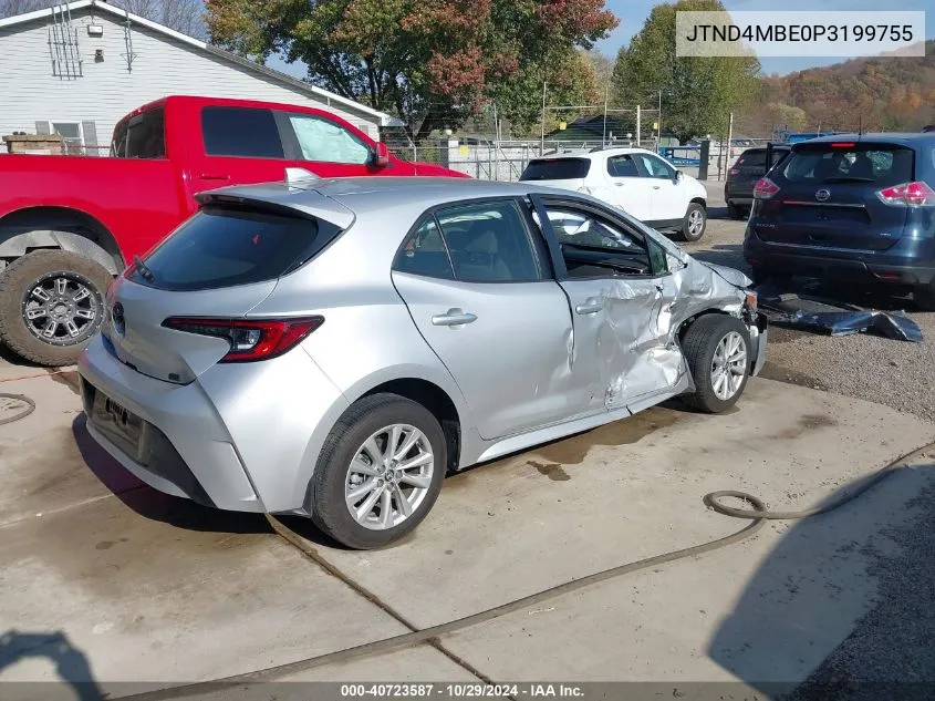 2023 Toyota Corolla Se VIN: JTND4MBE0P3199755 Lot: 40723587