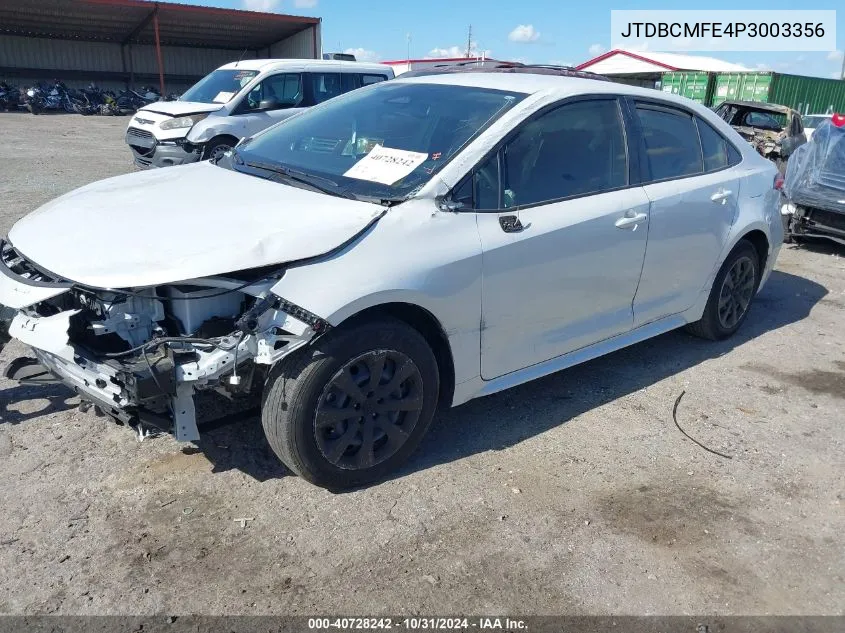 2023 Toyota Corolla Hybrid Le VIN: JTDBCMFE4P3003356 Lot: 40728242