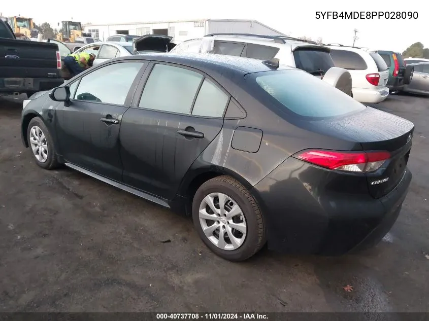 2023 Toyota Corolla Le VIN: 5YFB4MDE8PP028090 Lot: 40737708