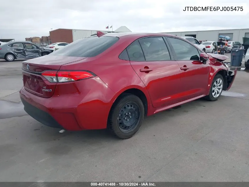 2023 Toyota Corolla Hybrid Le VIN: JTDBCMFE6PJ005475 Lot: 40741488