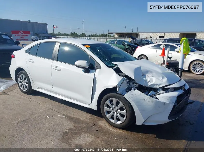 2023 Toyota Corolla Le VIN: 5YFB4MDE6PP076087 Lot: 40762243