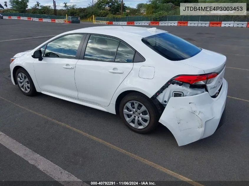 2023 Toyota Corolla Le VIN: JTDB4MEE4P3003453 Lot: 40792291