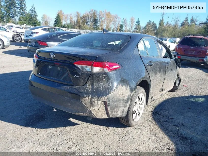 2023 Toyota Corolla Le VIN: 5YFB4MDE1PP057365 Lot: 40796942