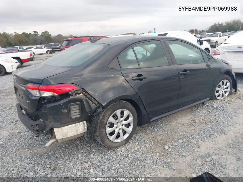 2023 Toyota Corolla Le VIN: 5YFB4MDE9PP069988 Lot: 40802489