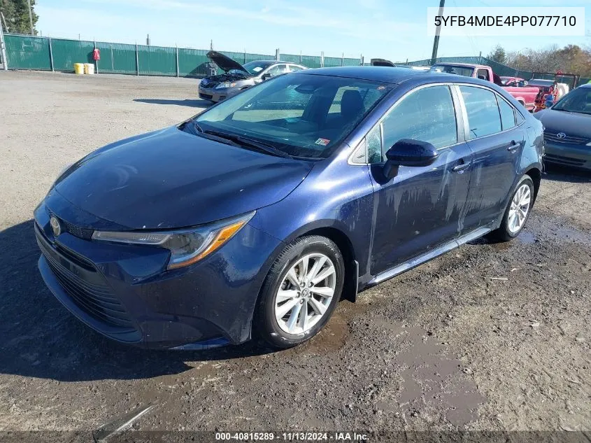 2023 Toyota Corolla Le VIN: 5YFB4MDE4PP077710 Lot: 40815289