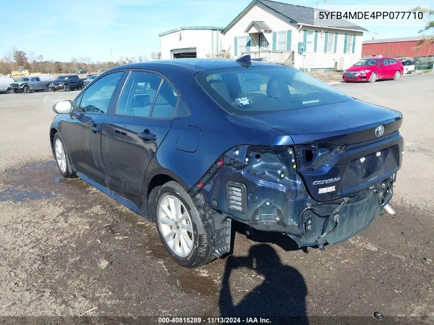 2023 Toyota Corolla Le VIN: 5YFB4MDE4PP077710 Lot: 40815289