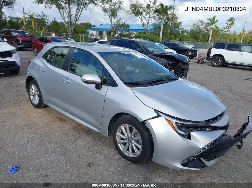 2023 Toyota Corolla Se VIN: JTND4MBE0P3210804 Lot: 40818894