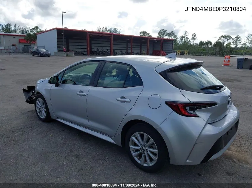 2023 Toyota Corolla Se VIN: JTND4MBE0P3210804 Lot: 40818894