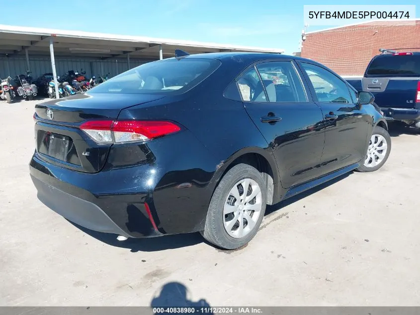 2023 Toyota Corolla Le VIN: 5YFB4MDE5PP004474 Lot: 40838980