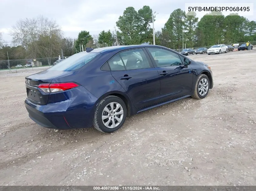 2023 Toyota Corolla Le VIN: 5YFB4MDE3PP068495 Lot: 40873056