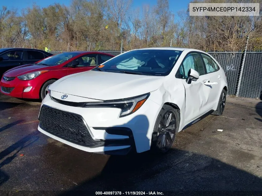 2023 Toyota Corolla Se VIN: 5YFP4MCE0PP142334 Lot: 40897378