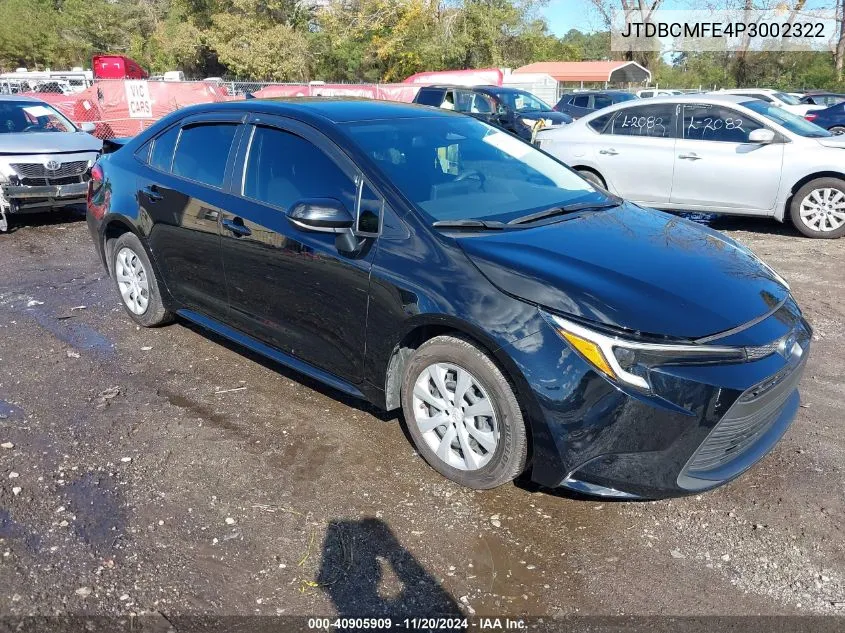 2023 Toyota Corolla Hybrid Le VIN: JTDBCMFE4P3002322 Lot: 40905909