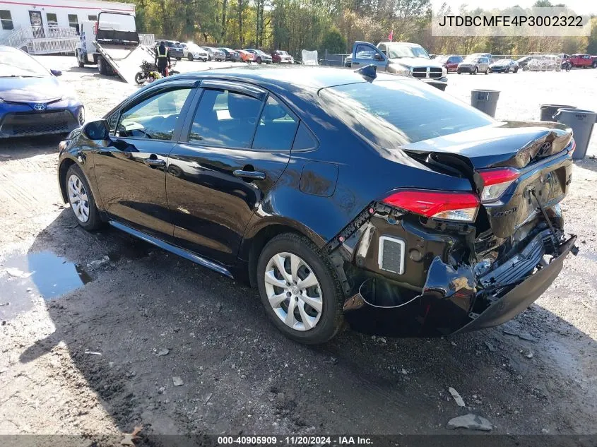 2023 Toyota Corolla Hybrid Le VIN: JTDBCMFE4P3002322 Lot: 40905909