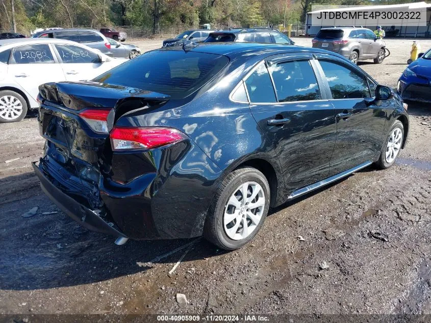 2023 Toyota Corolla Hybrid Le VIN: JTDBCMFE4P3002322 Lot: 40905909