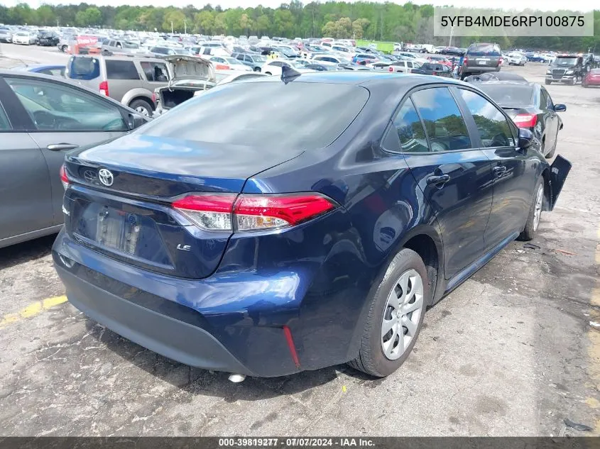 5YFB4MDE6RP100875 2024 Toyota Corolla Le