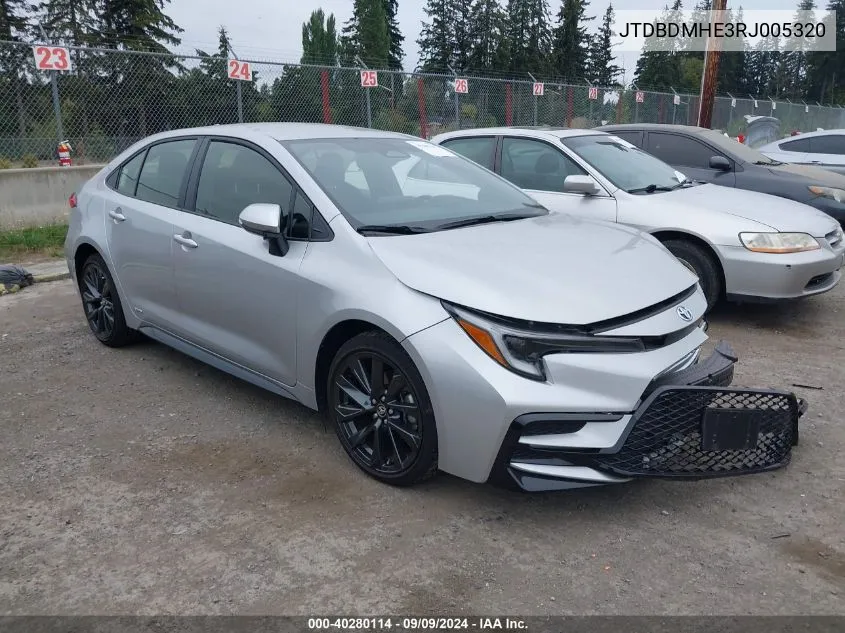 2024 Toyota Corolla Hybrid Se VIN: JTDBDMHE3RJ005320 Lot: 40280114